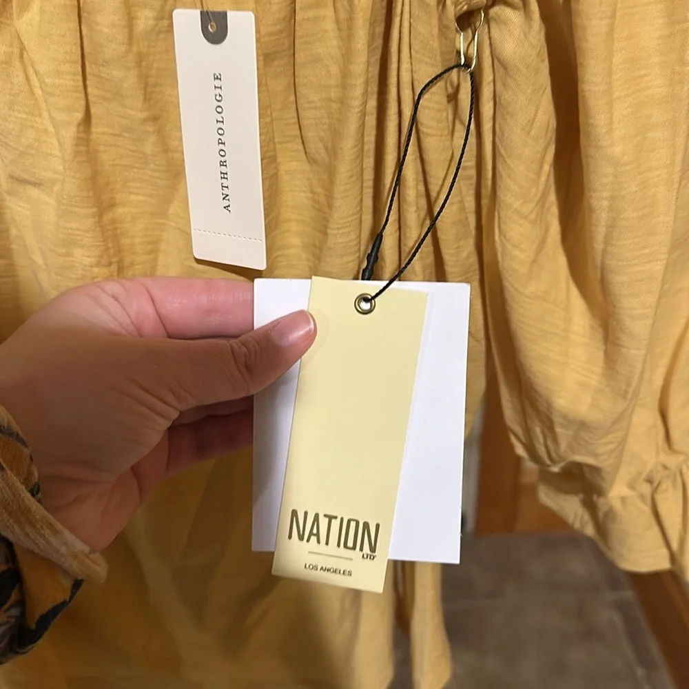 Anthropologie Nation LTD Luca Peasant Top in Daisy NEW - Picture 8 of 10